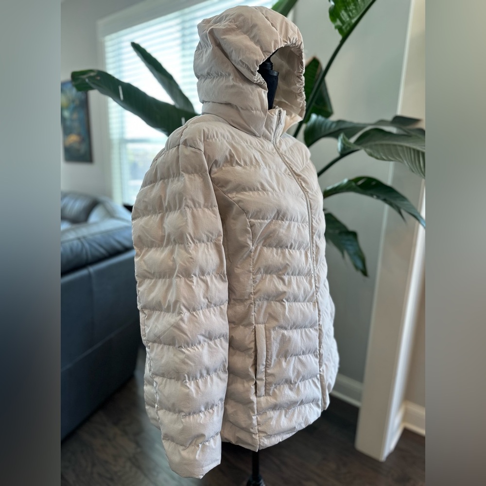 32 Degrees Ladies' Power Tech Hooded Jacket Cream Size XXL Puffer - Picture 7 of 10